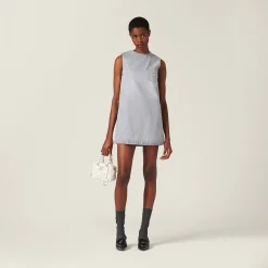 Grey Denim Dress | Miu Miu