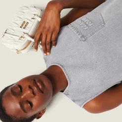 Grey Denim Dress | Miu Miu