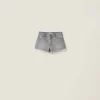 Grey Denim Shorts | Miu Miu