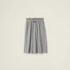 Grey Ribbed Jersey Skirt | Miu Miu