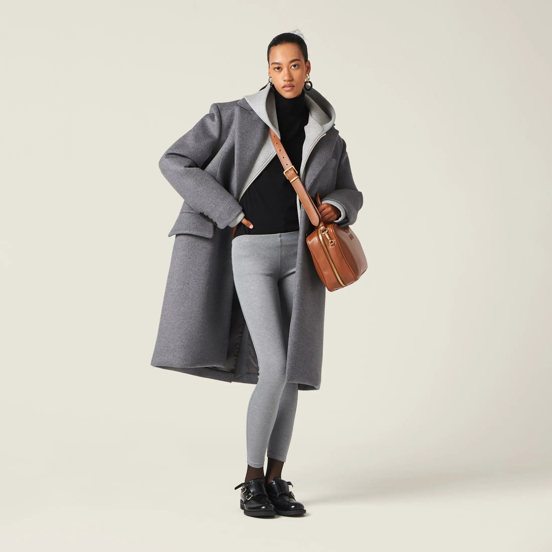 Grey Silk Jersey Pants | Miu Miu