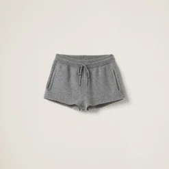 Grey Wool And Cashmere Shorts | Miu Miu