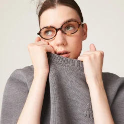 Grey Wool And Nylon Sweater | Miu Miu