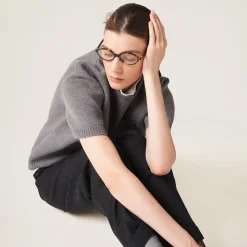 Grey Wool And Nylon Sweater | Miu Miu