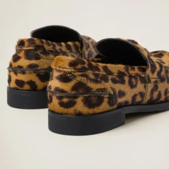 Honey Leopard-print Calf Hair-effect Loafers | Miu Miu