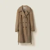 Ice Double-breasted Suede Coat | Miu Miu