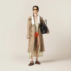 Ice Double-breasted Suede Coat | Miu Miu