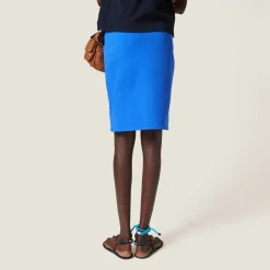Indigo Blue Nylon Skirt | Miu Miu