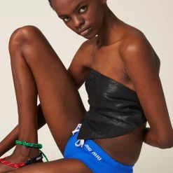 Indigo Blue Nylon Swimsuit | Miu Miu