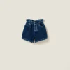 Indigo Blue Washed Corduroy Bermudas | Miu Miu