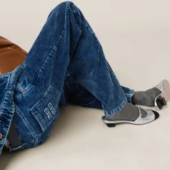 Indigo Blue Washed Corduroy Pants | Miu Miu