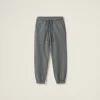 Iron Gray Garment-dyed Cotton Fleece Pants | Miu Miu