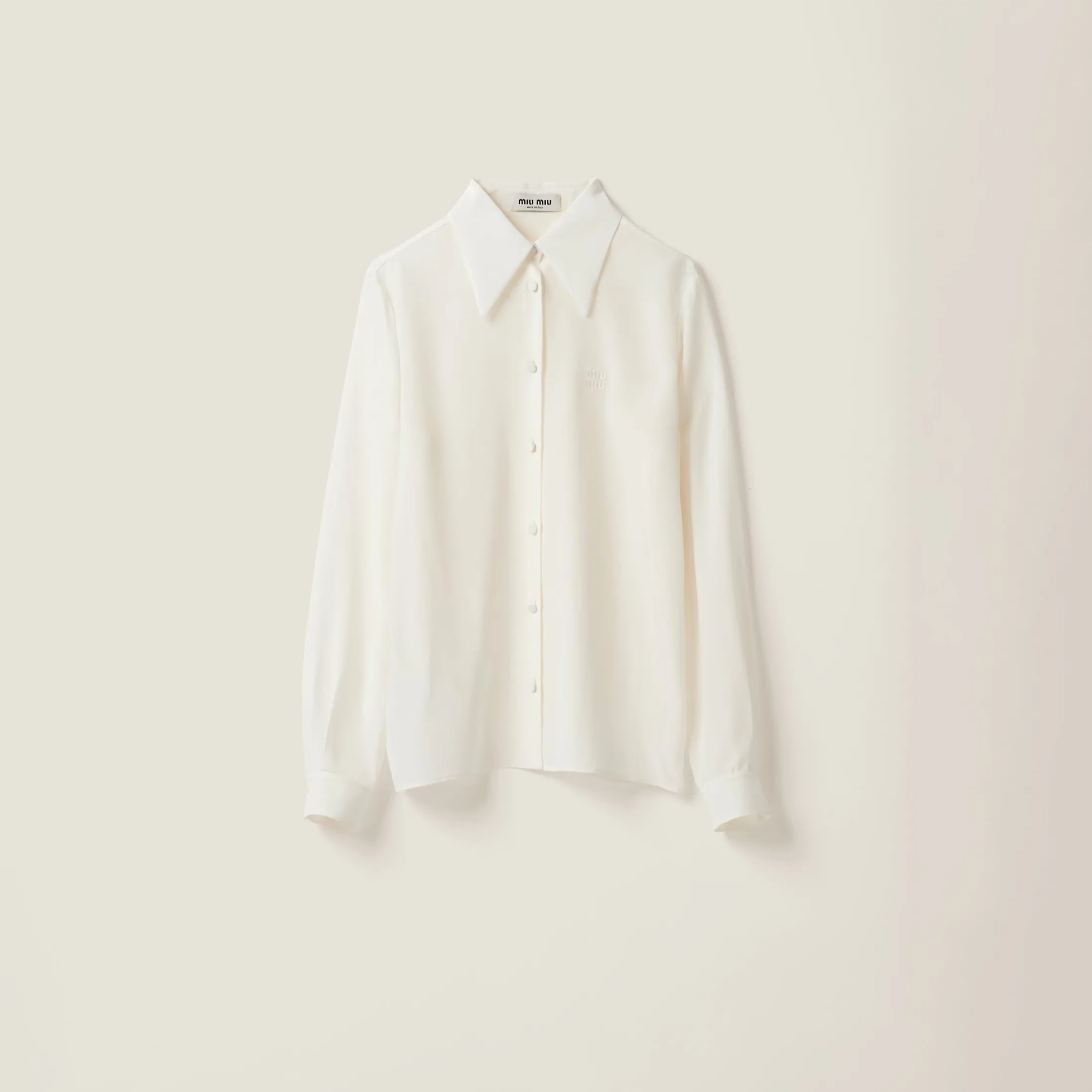 Ivory Crepe De Chine Shirt | Miu Miu