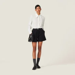 Ivory Crepe De Chine Shirt | Miu Miu
