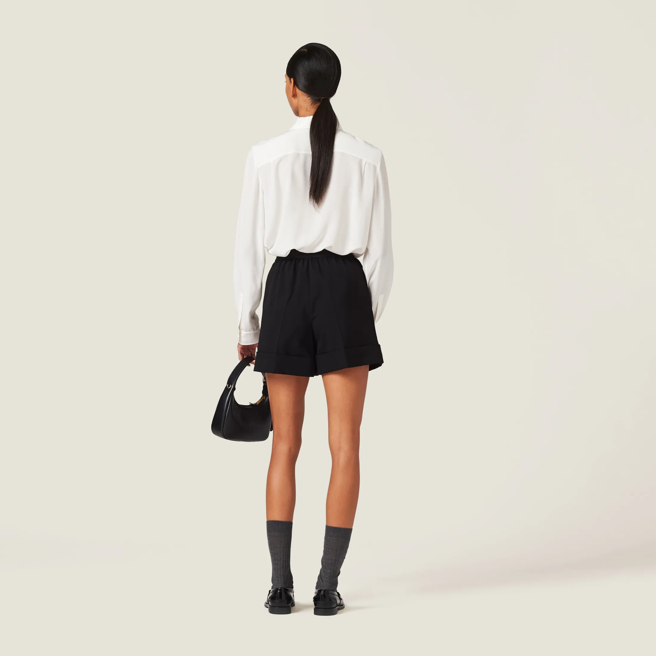 Ivory Crepe De Chine Shirt | Miu Miu