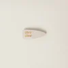 Ivory Patent Leather Hair Clip | Miu Miu