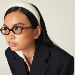 Ivory Patent Leather Headband | Miu Miu