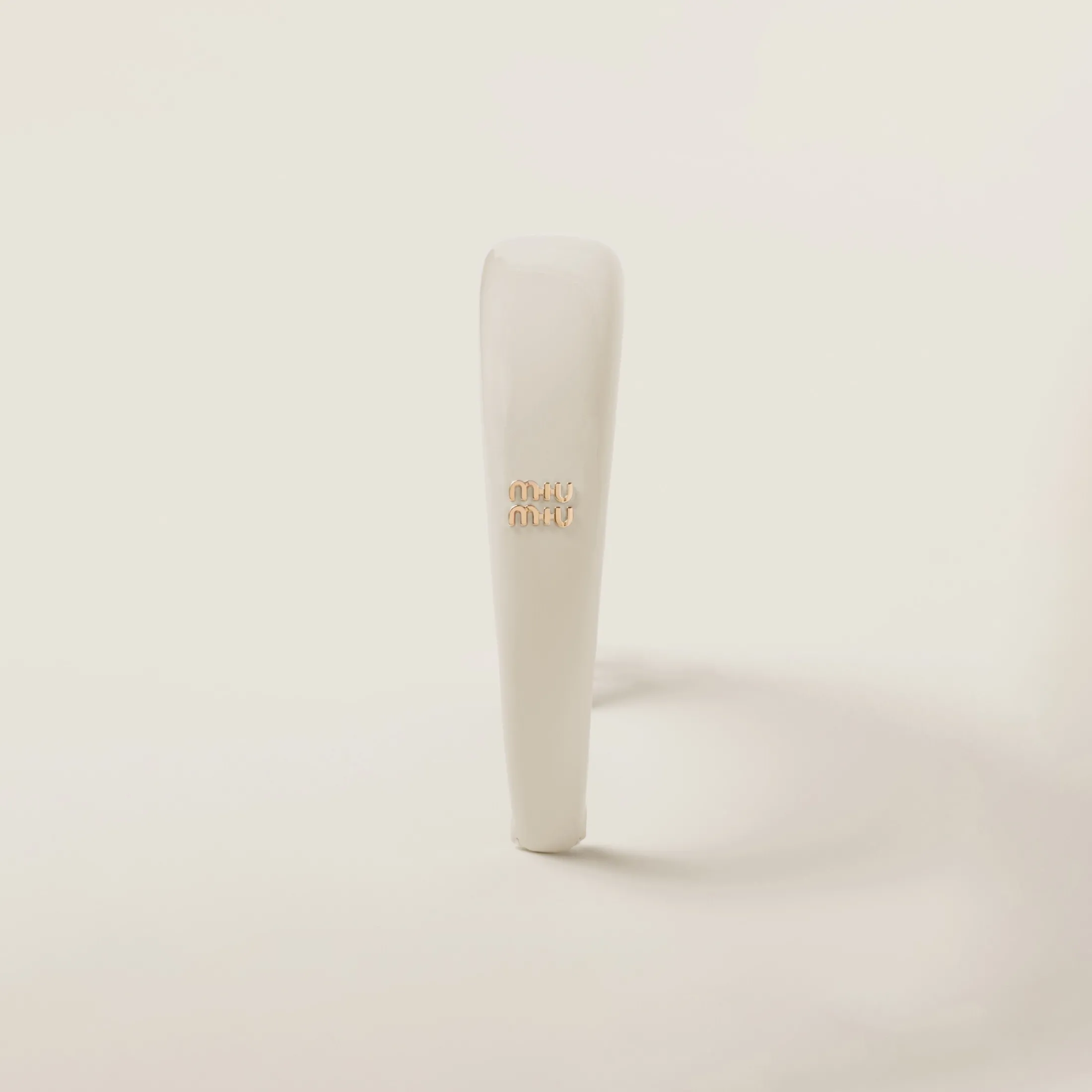Ivory Patent Leather Headband | Miu Miu