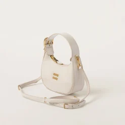 Ivory Patent Leather Hobo Bag | Miu Miu