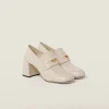 Ivory Patent Leather Loafers | Miu Miu