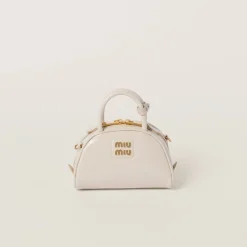 Ivory Patent Leather Top-handle Bag | Miu Miu