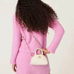 Ivory Patent Leather Top-handle Bag | Miu Miu