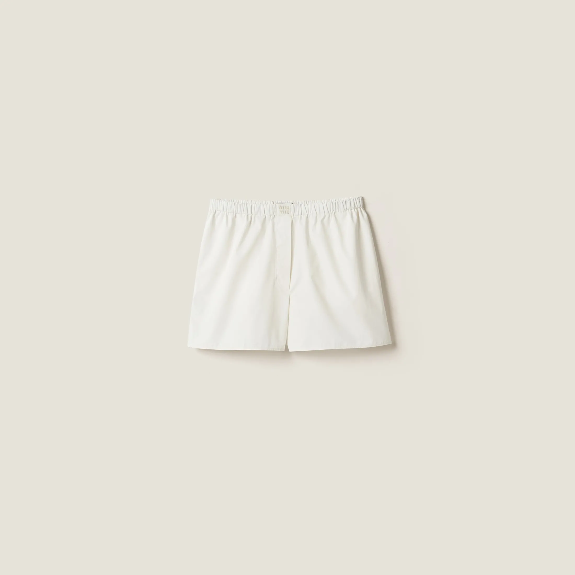 Ivory Poplin Boxers | Miu Miu