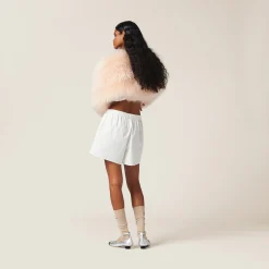 Ivory Poplin Boxers | Miu Miu