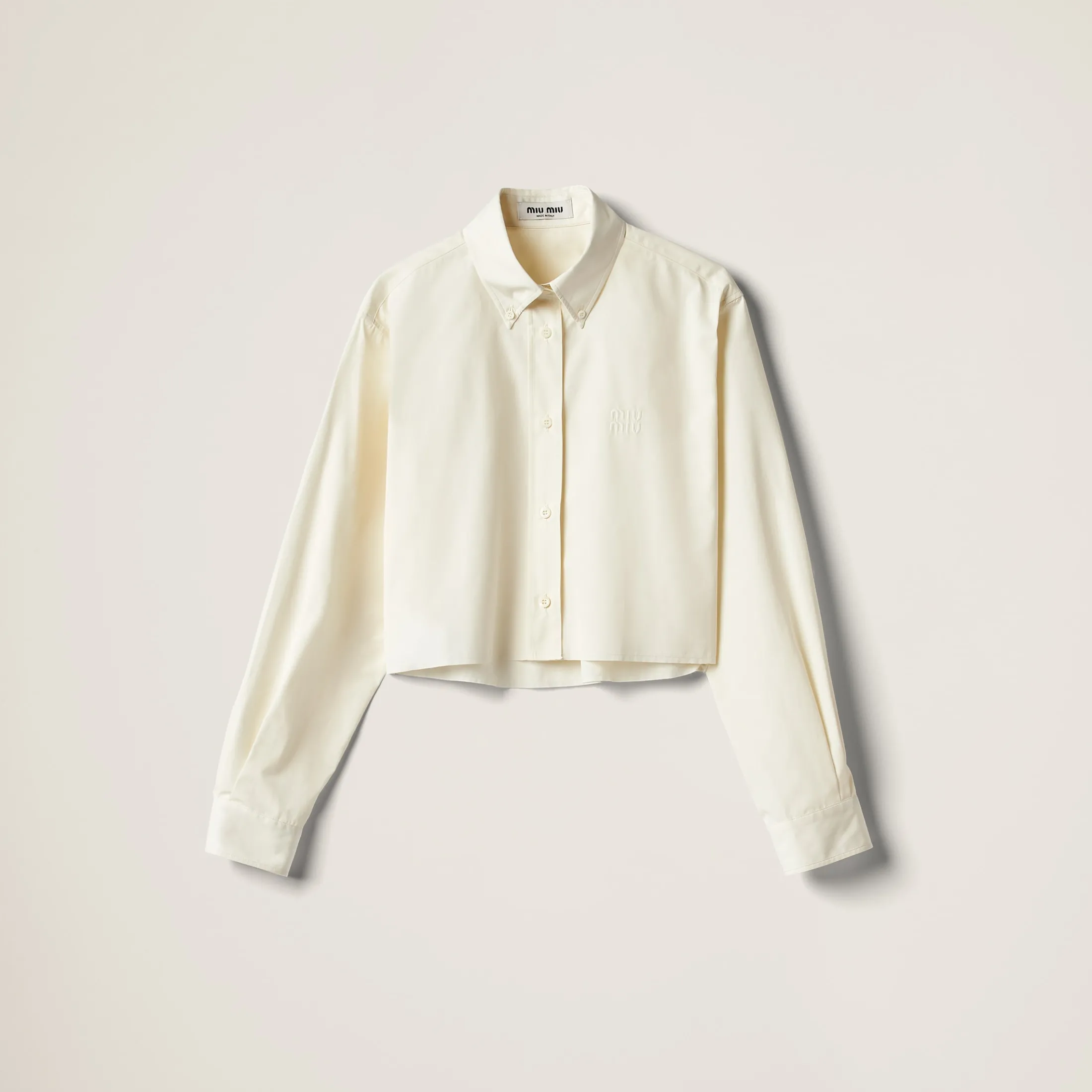 Ivory Poplin Shirt | Miu Miu
