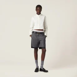 Ivory Poplin Shirt | Miu Miu