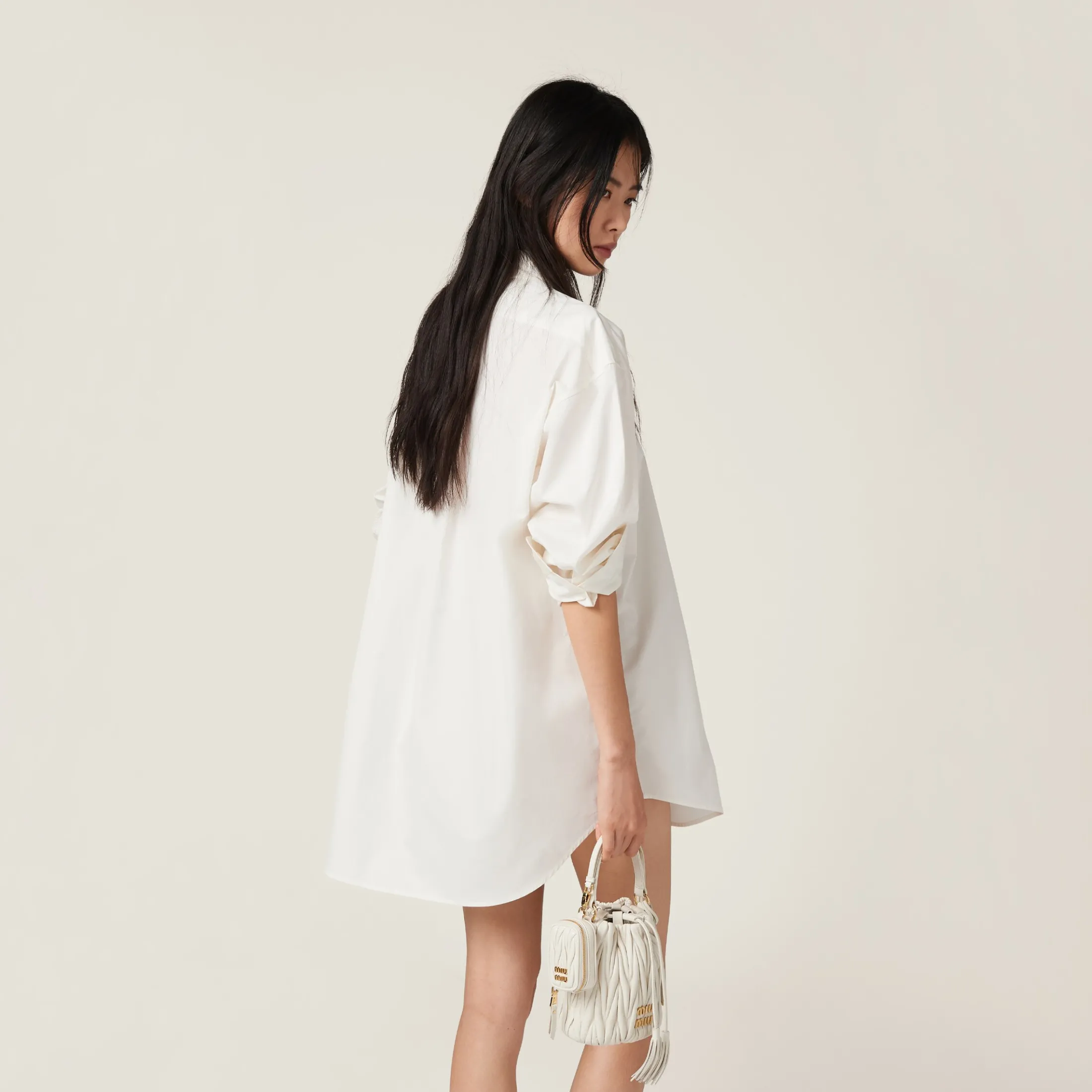 Ivory Poplin Shirt | Miu Miu