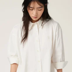 Ivory Poplin Shirt | Miu Miu