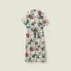 Ivory Printed Silk Dress | Miu Miu