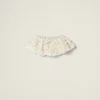 Ivory Slubbed Canvas Miniskirt | Miu Miu