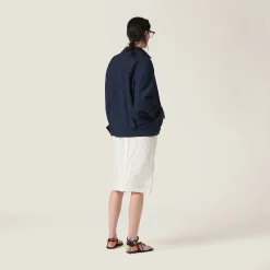 Ivory Slubbed Canvas Skirt | Miu Miu