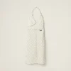 Ivory/black Polka-dot Chiffon Dress | Miu Miu