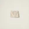 Ivory/blue Striped Bouclé Miniskirt | Miu Miu