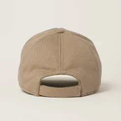Khaki/royal Blue Drill Baseball Cap | Miu Miu