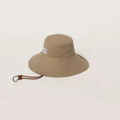 Khaki/white Drill Hat | Miu Miu