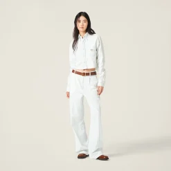 Light Blue Chambray Denim Jeans | Miu Miu
