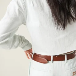 Light Blue Chambray Denim Shirt | Miu Miu