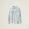 Light Blue Chambray Shirt | Miu Miu
