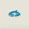 Light Blue Cord And Nylon Bracelet | Miu Miu