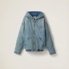 Light Blue Denim Blouson Jacket | Miu Miu
