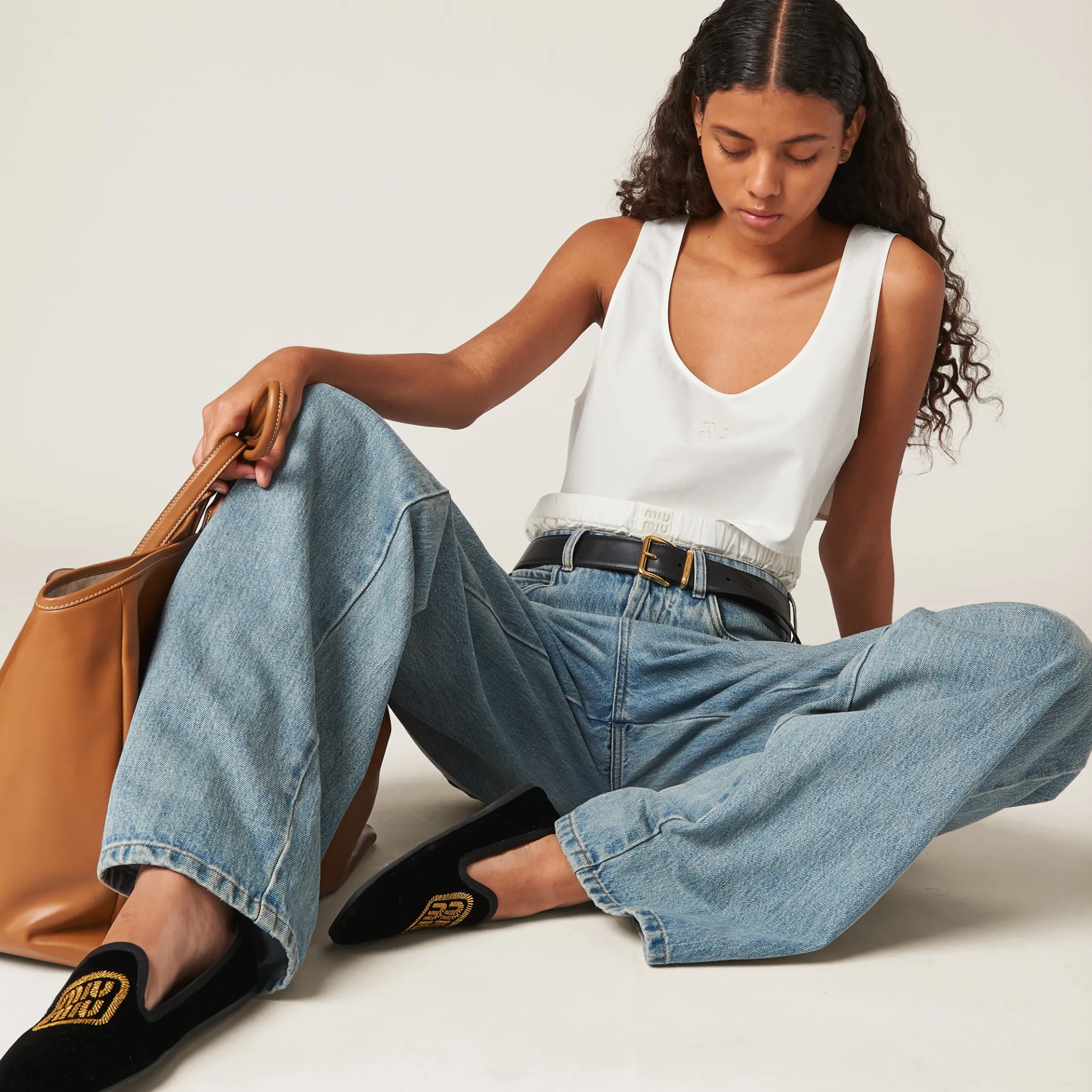 Light Blue Denim Jeans | Miu Miu