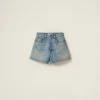 Light Blue Denim Shorts | Miu Miu