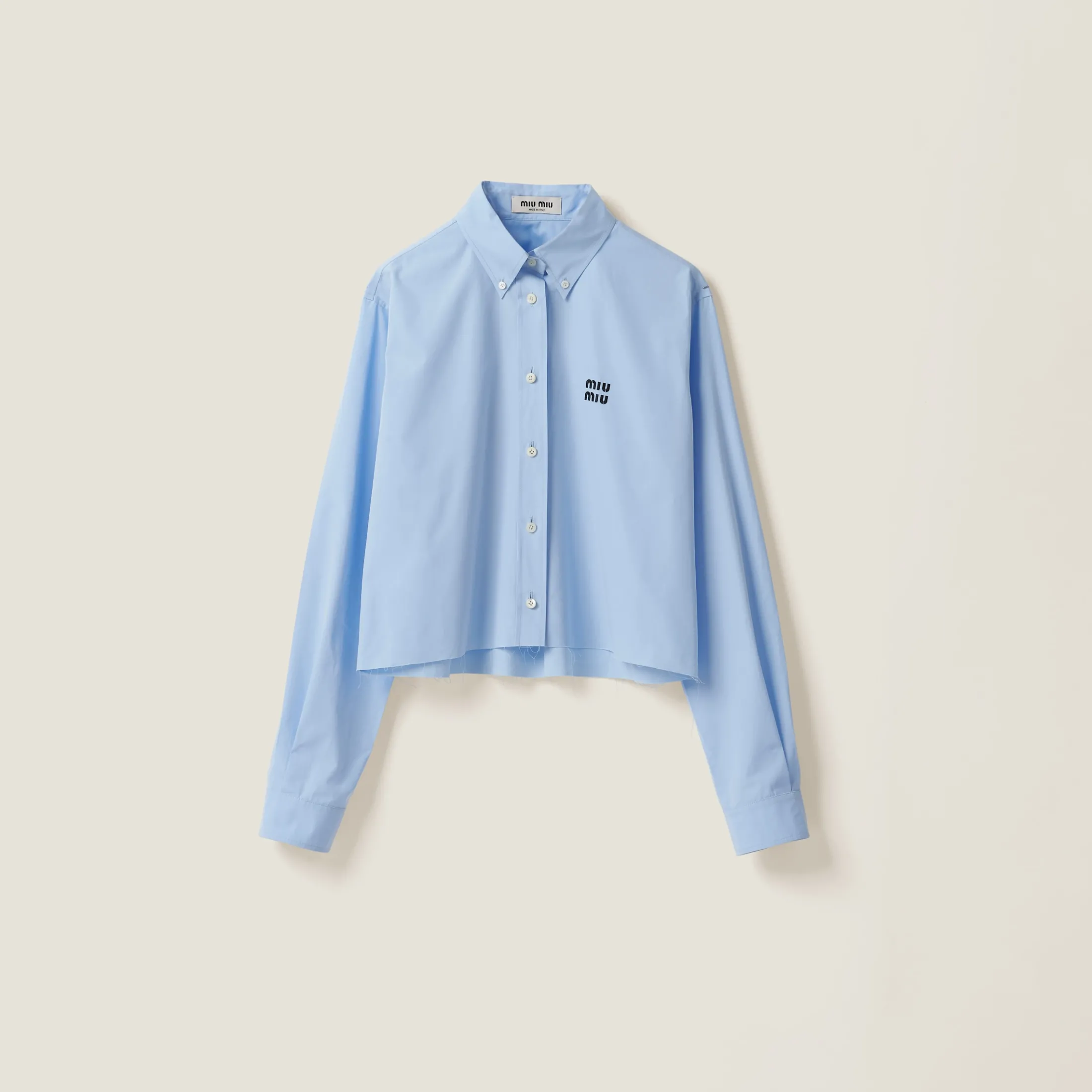 Light Blue Poplin Shirt | Miu Miu