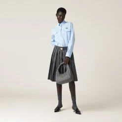 Light Blue Poplin Shirt | Miu Miu