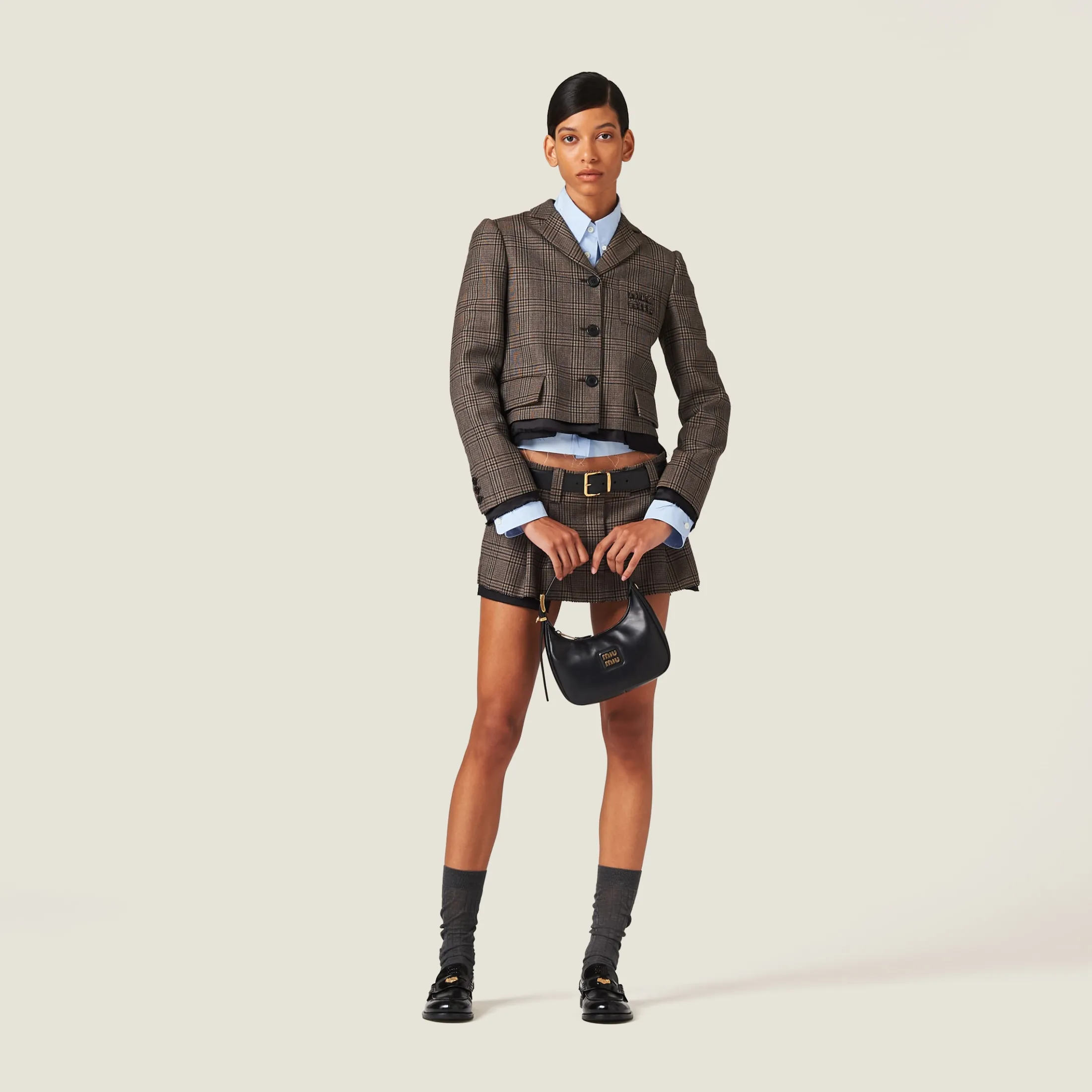 Light Blue Poplin Shirt | Miu Miu
