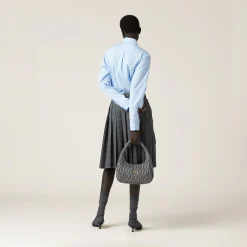 Light Blue Poplin Shirt | Miu Miu